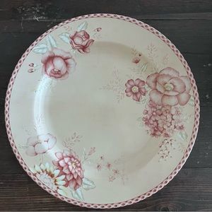 Waverly Norfolk Rose Large 12” Serving Plate Fine Stoneware Plate
